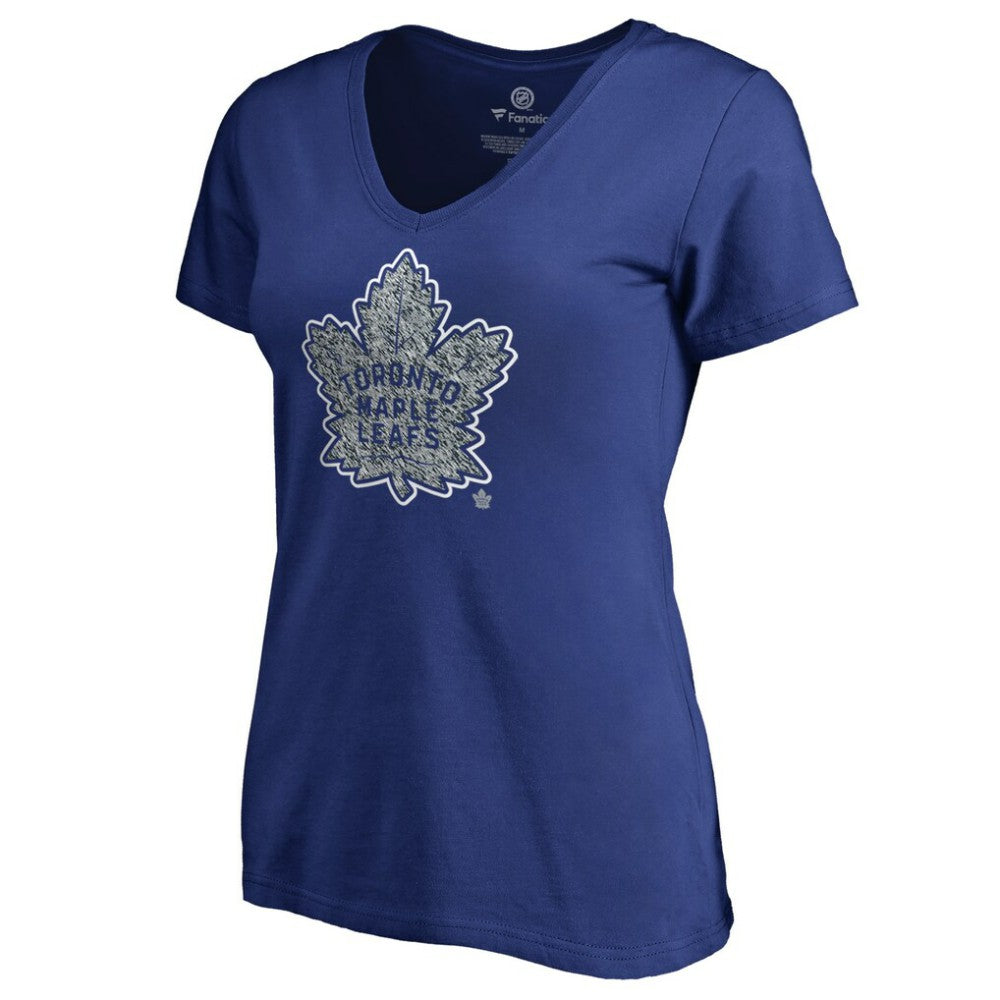 Toronto Maple Leafs Women's Static Logo V-Neck T-Shirt - Royal - NHL 2926751