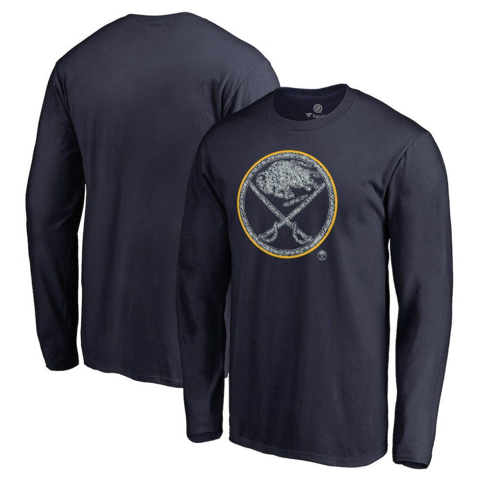 Buffalo Sabres Static Logo Long Sleeve T-Shirt - Navy - NHL 2926859
