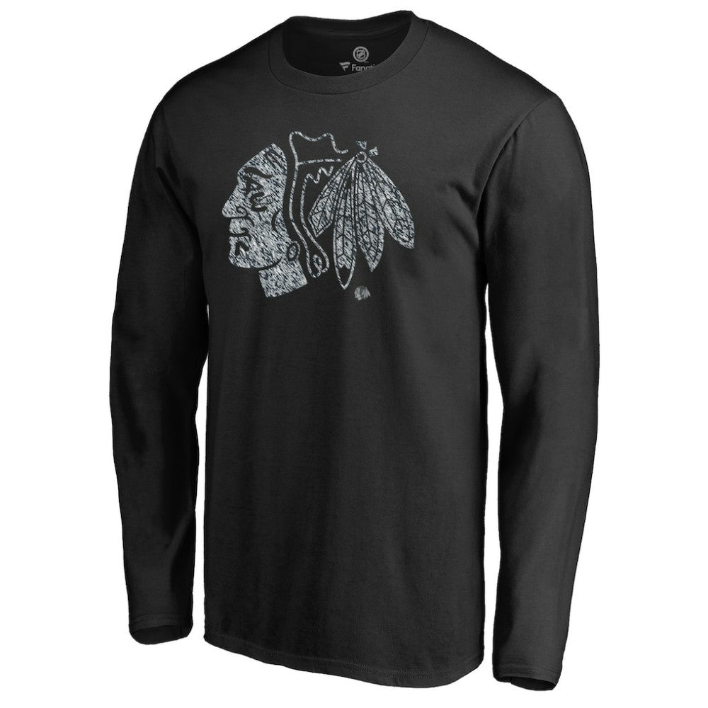 Chicago Blackhawks Static Logo Long Sleeve T-Shirt - Black - NHL 2926862