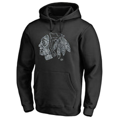 Chicago Blackhawks Static Logo Pullover Hoodie - Black - NHL 2926893