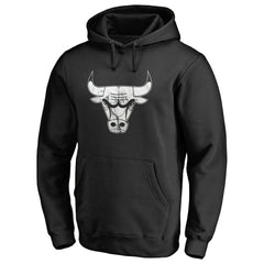 Chicago Bulls Marble Logo Pullover Hoodie Black