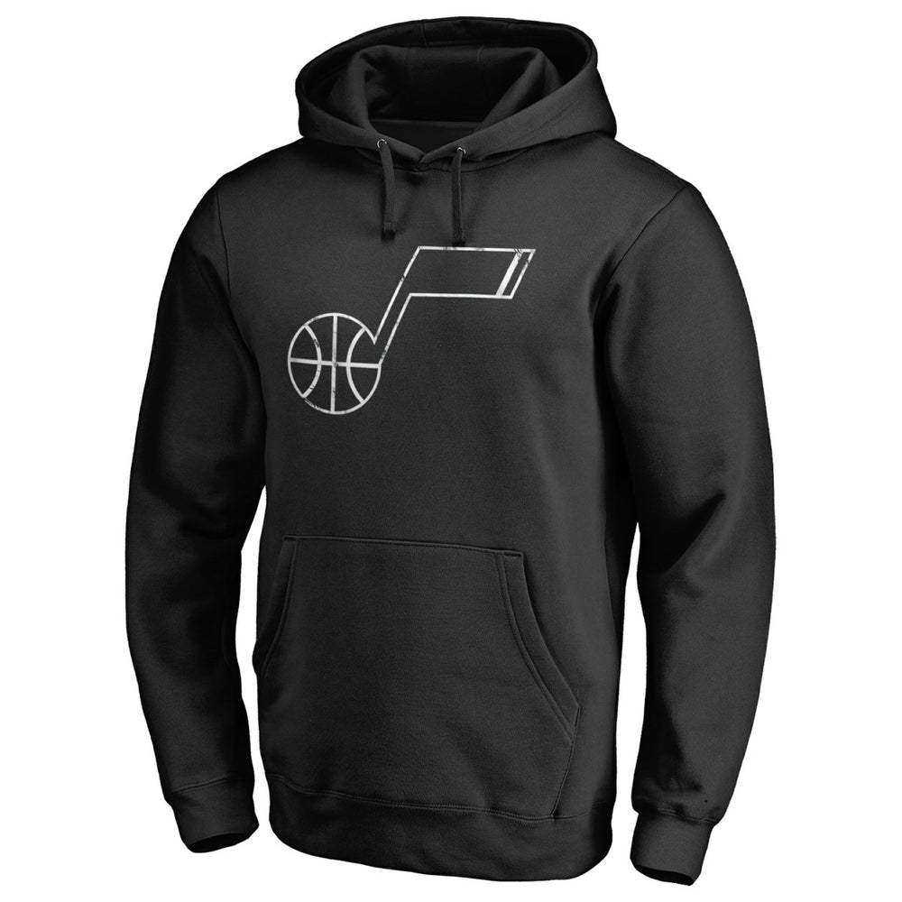 Utah Jazz Marble Logo Pullover Hoodie Black