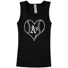 Athletics Soft as a Grape Youth Cotton Tank Top - Black - MLB Lifestyle