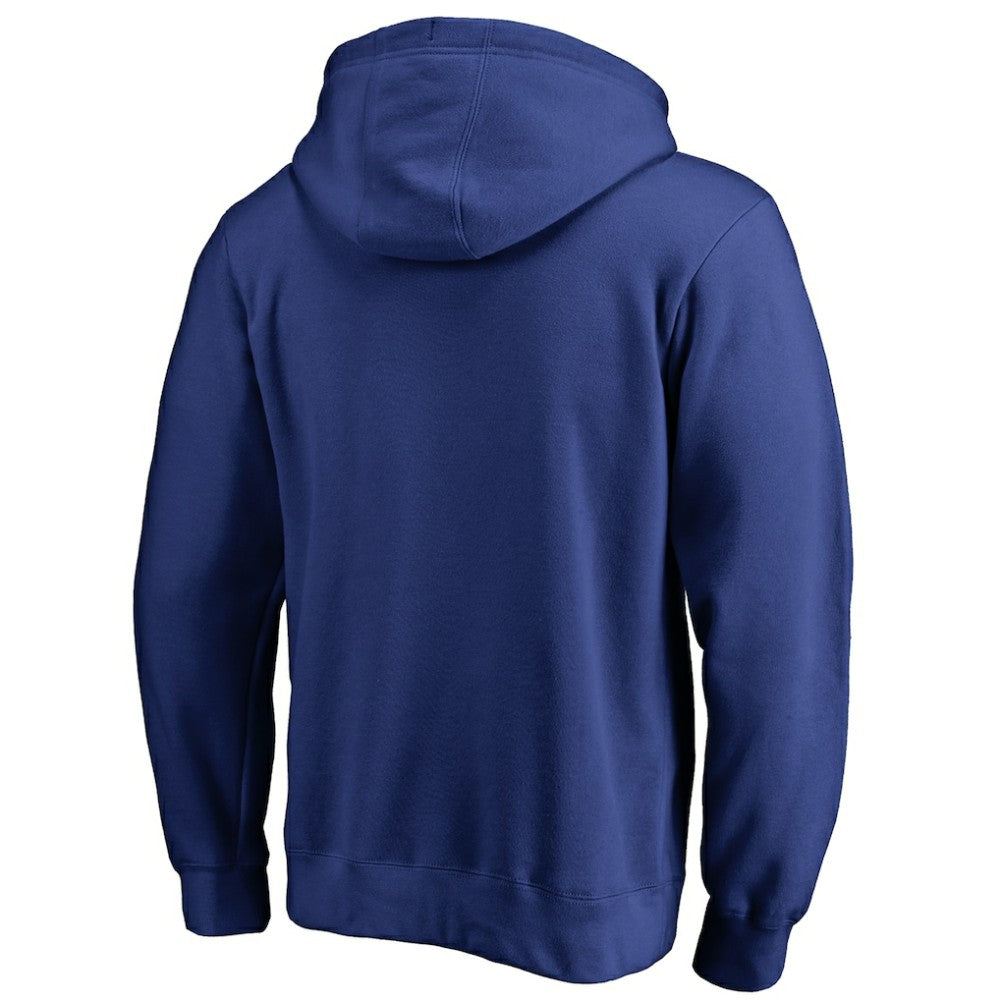 Chicago Cubs Official Wordmark Fitted Pullover Hoodie - Royal - MLB Lifestyle