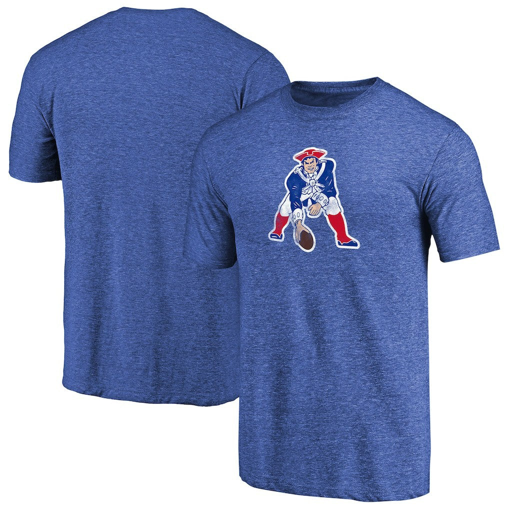 New England Patriots Throwback Logo Tri-Blend II T-Shirt Royal