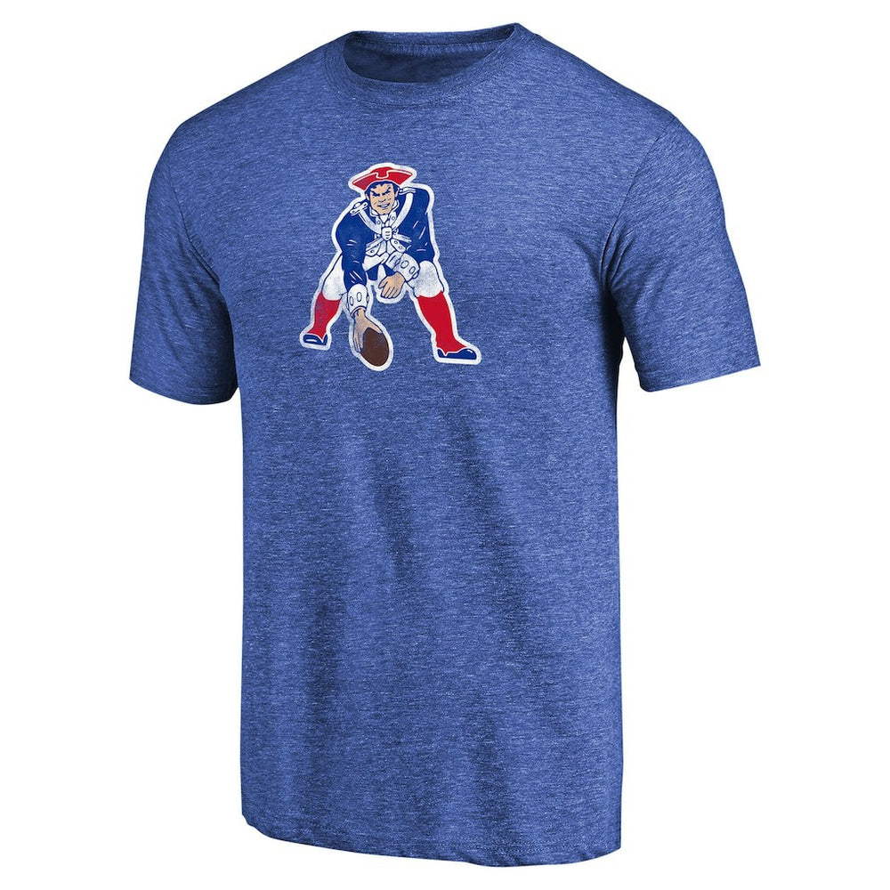 New England Patriots Throwback Logo Tri-Blend II T-Shirt Royal