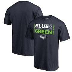 Seattle Seahawks Alternate Team Logo Gear Blue & Green T-Shirt College Navy