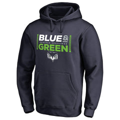 Seattle Seahawks Alternate Team Logo Gear Blue & Green Pullover Hoodie College Navy