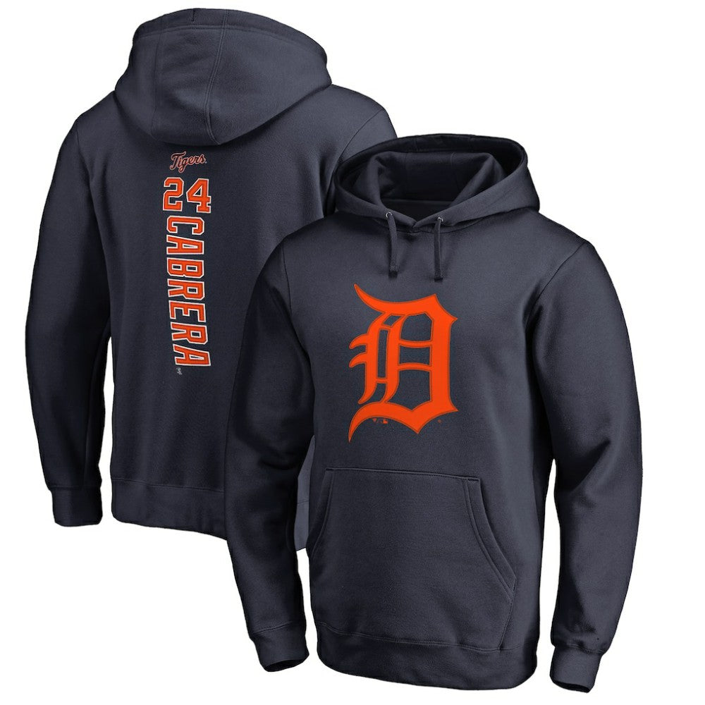 Miguel Cabrera Detroit Tigers Backer Pullover Hoodie - Navy - MLB Discount