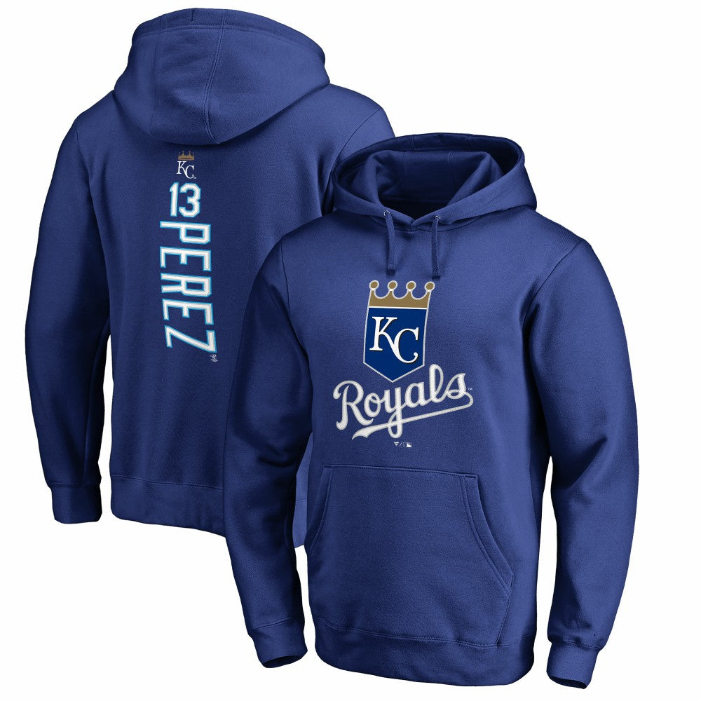 Salvador Perez Kansas City Royals Backer Pullover Hoodie - Royal - MLB on Sale