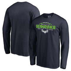 Seattle Seahawks Alternate Team Logo Gear Flea Flicker Long Sleeve T-Shirt College Navy