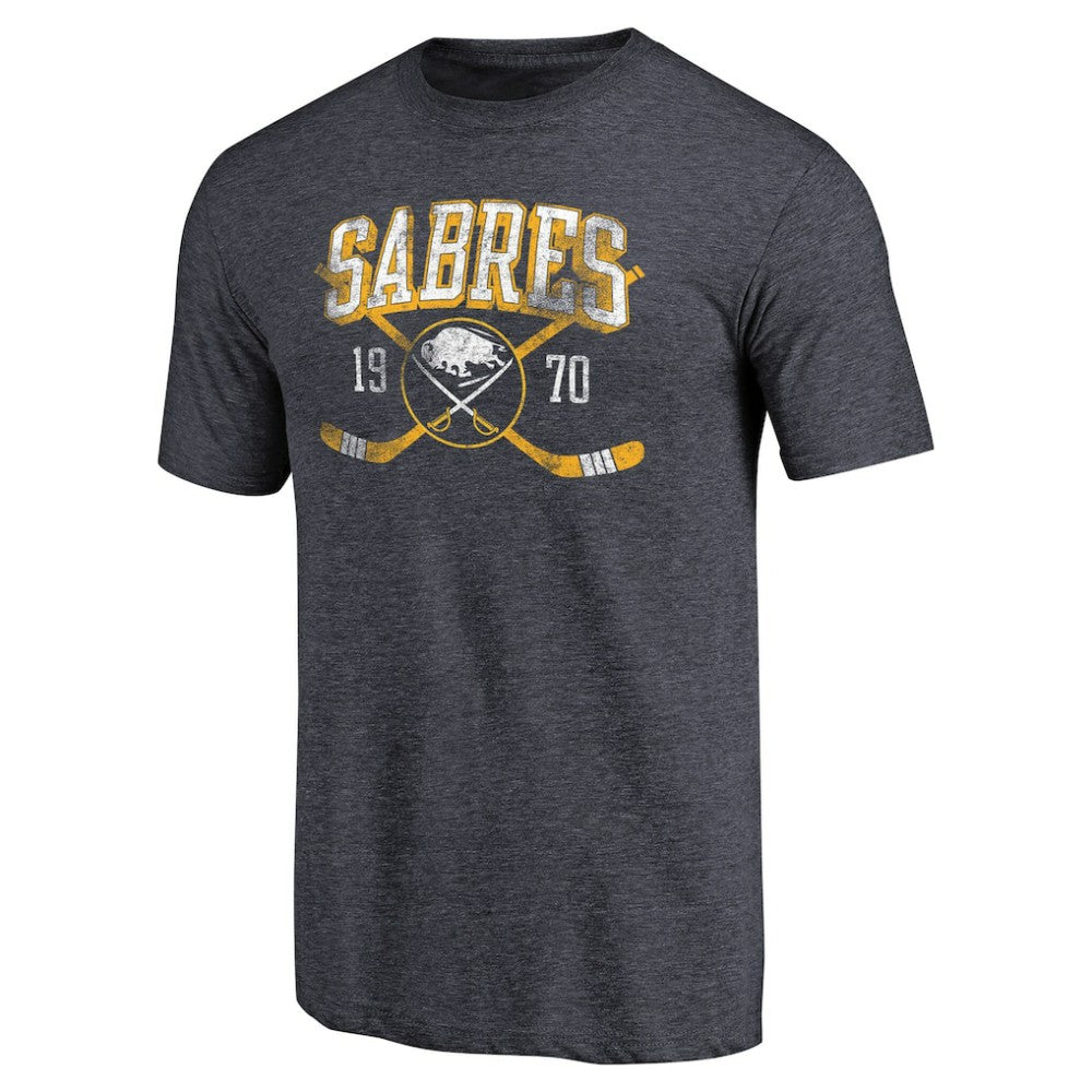 Buffalo Sabres Vintage Collection Line Shift Tri-Blend T-Shirt - Navy - NHL 2953216