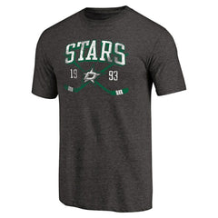 Dallas Stars Vintage Collection Line Shift Tri-Blend T-Shirt - Black - NHL 2953221