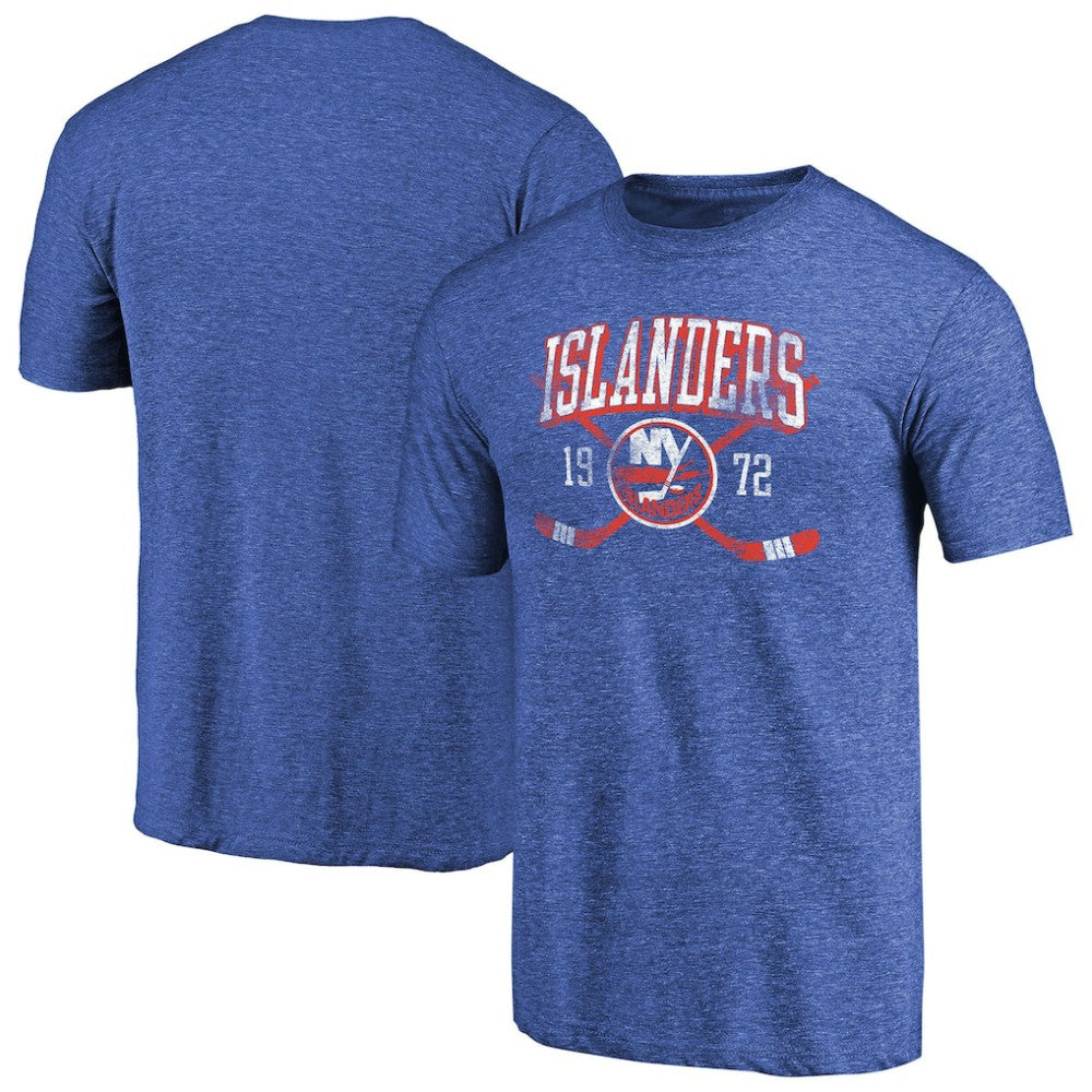 New York Islanders Vintage Collection Line Shift Tri-Blend T-Shirt - Royal - NHL 2953228