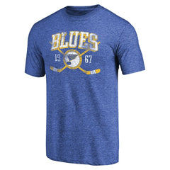 St. Louis Blues Vintage Collection Line Shift Tri-Blend T-Shirt - Royal - NHL 2953232