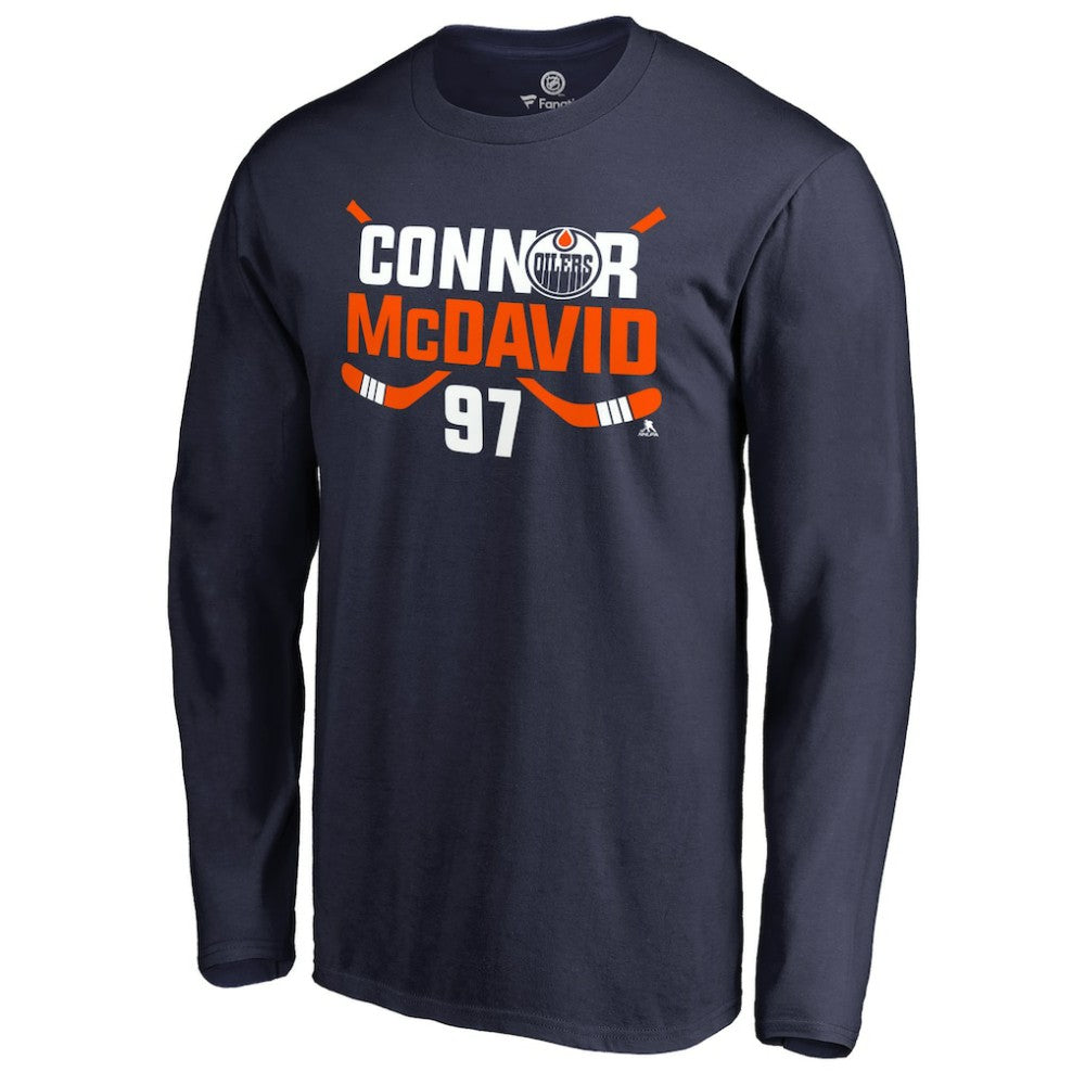 Connor McDavid Edmonton Oilers Hometown Collection CM97 Long Sleeve T-Shirt - Navy - NHL 2957063