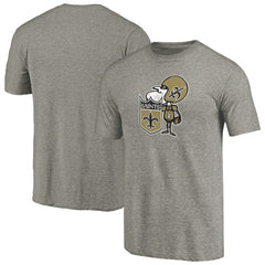 New Orleans Saints Throwback Logo Tri-Blend T-Shirt Ash