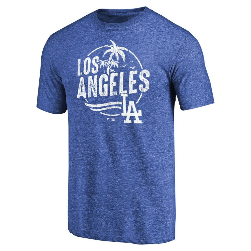 Los Angeles Dodgers Hometown Collection LA Palms Tri-Blend T-Shirt - Royal - MLB Online