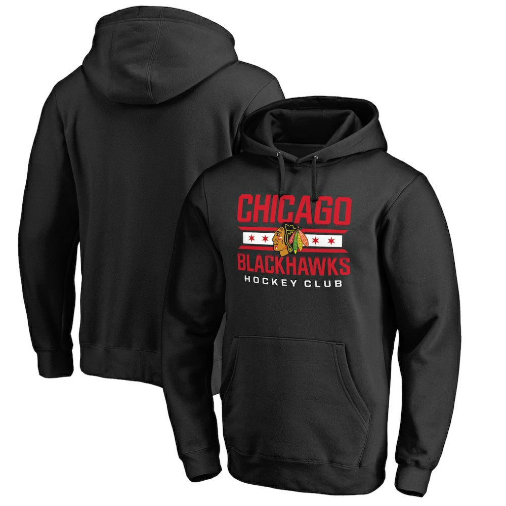 Chicago Blackhawks Hometown Collection Pullover Hoodie - Black - NHL 2970579