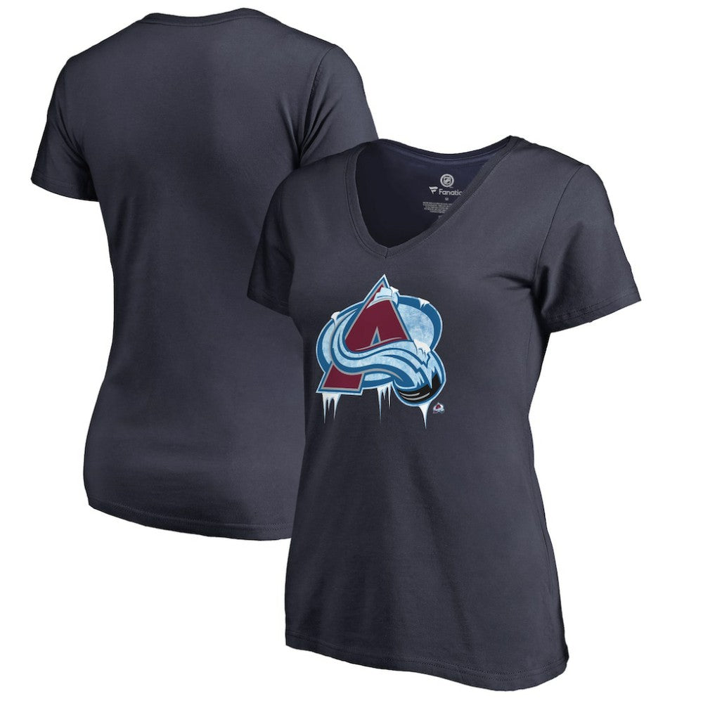Colorado Avalanche Women's Fan Favorite Team Slogan V-Neck T-Shirt - Navy - NHL 2970600