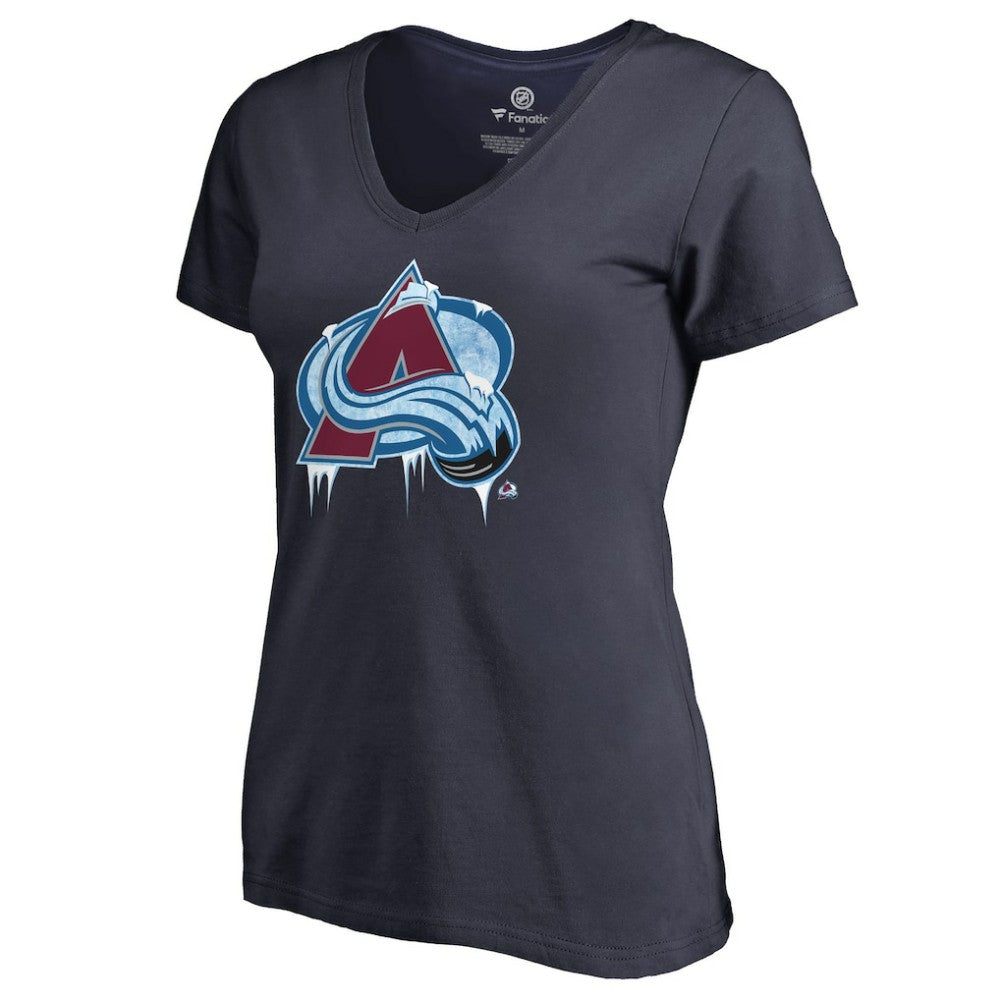 Colorado Avalanche Women's Fan Favorite Team Slogan V-Neck T-Shirt - Navy - NHL 2970600