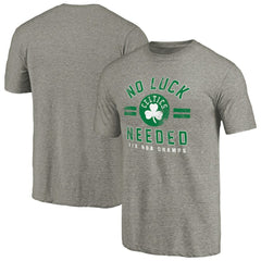 Boston Celtics No Luck Hometown Collection Tri-Blend T-Shirt Gray