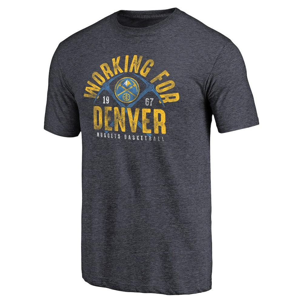Denver Nuggets Working for Denver Hometown Collection Tri-Blend T-Shirt Navy
