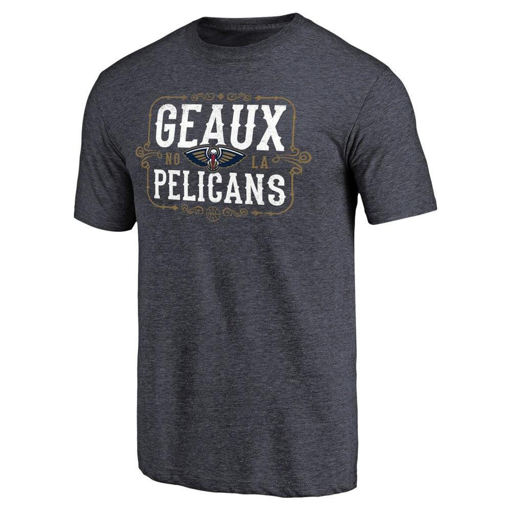 New Orleans Pelicans Geaux Pelicans Hometown Collection Tri-Blend T-Shirt Navy