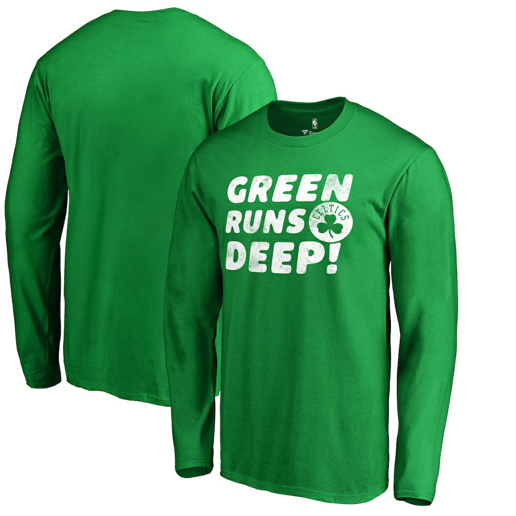 Boston Celtics Green Runs Deep Hometown Collection Long Sleeve T-Shirt Kelly Green