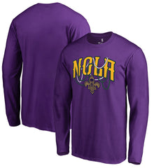 New Orleans Pelicans NOLA Beads Hometown Collection Long Sleeve T-Shirt Purple