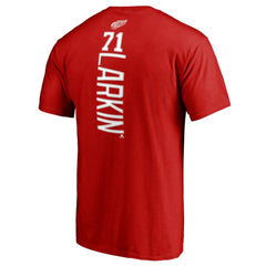 Dylan Larkin Detroit Red Wings Team Logo Backer Name & Number T-Shirt - Red - NHL 2975439