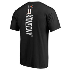 Travis Konecny Philadelphia Flyers Team Logo Backer Name & Number T-Shirt - Black - NHL 2975456
