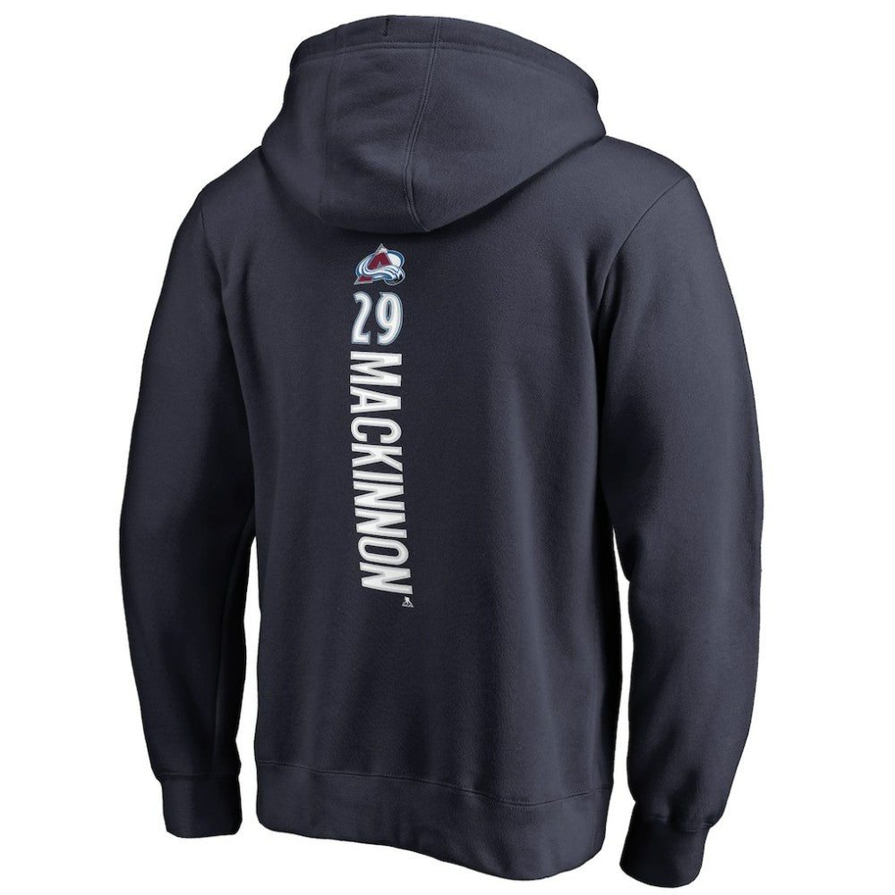 Nathan MacKinnon Colorado Avalanche Backer Name & Number Pullover Hoodie - Navy - NHL 2975524