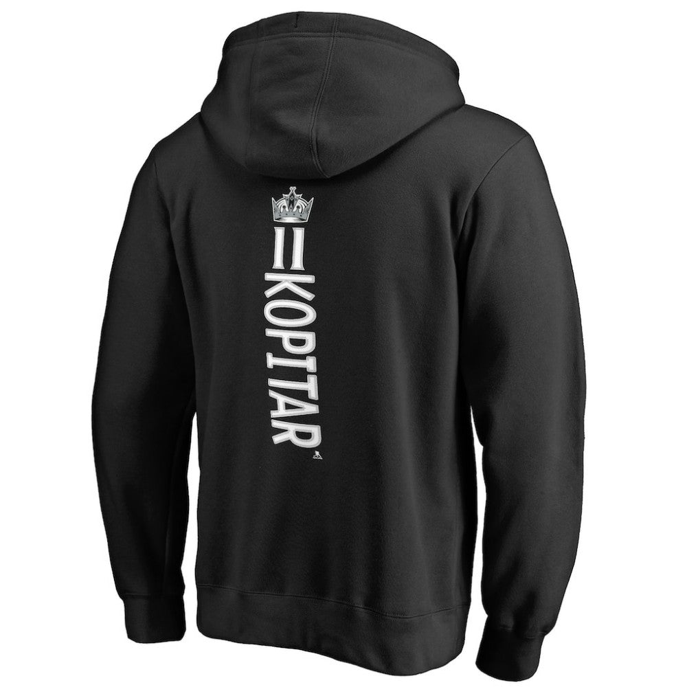 Anze Kopitar Los Angeles Kings Backer Name & Number Pullover Hoodie - Black - NHL 2975528