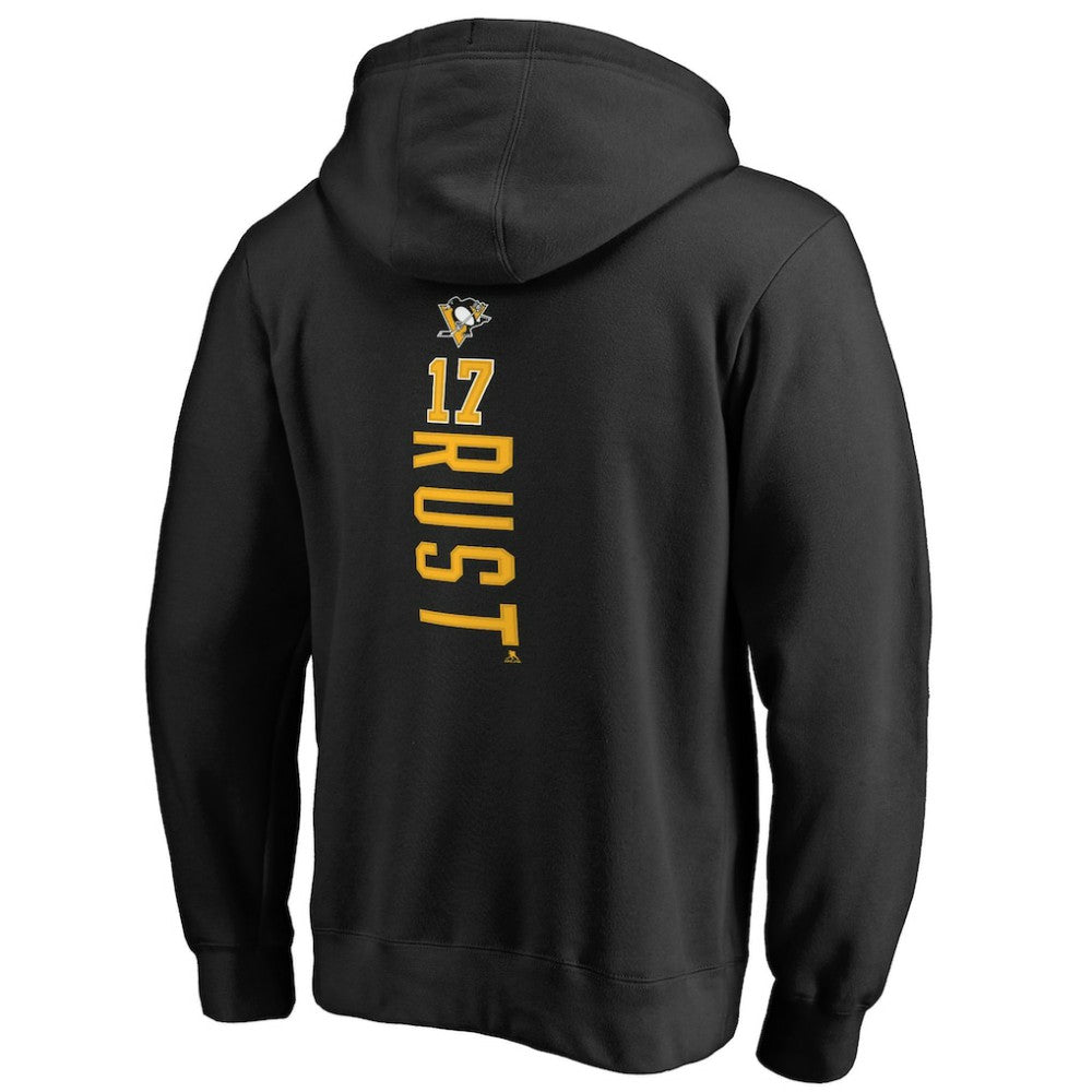 Bryan Rust Pittsburgh Penguins Backer Name & Number Pullover Hoodie - Black - NHL 2975550