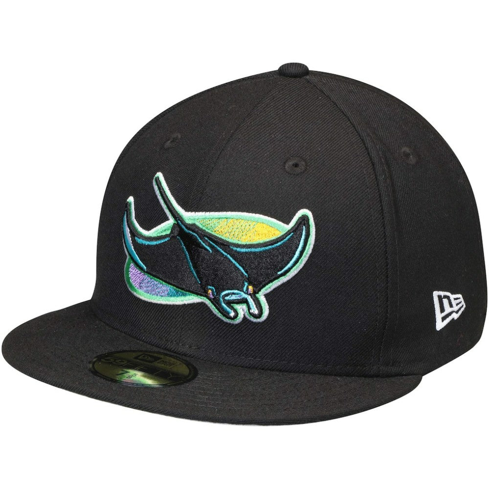 Tampa Bay Rays New Era Cooperstown Collection Wool 59FIFTY Fitted Hat - Black - New Era Lifestyle