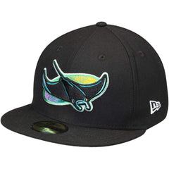 Tampa Bay Rays New Era Cooperstown Collection Wool 59FIFTY Fitted Hat - Black - New Era Lifestyle