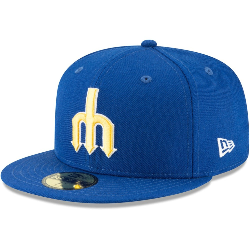 Seattle Mariners New Era Cooperstown Collection Wool 59FIFTY Fitted Hat - Blue - New Era Online