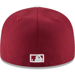 Philadelphia Phillies New Era Cooperstown Collection Wool 59FIFTY Fitted Hat - Maroon - New Era on Sale