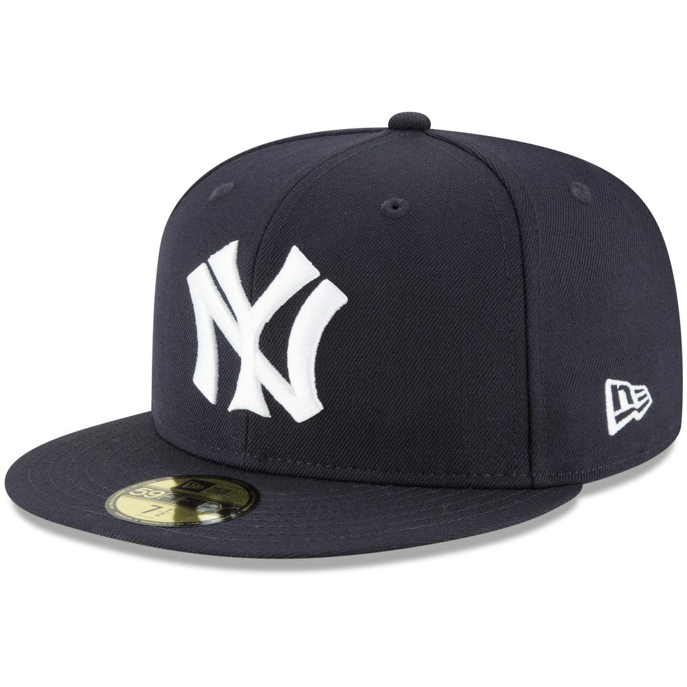 New York Yankees New Era Cooperstown Collection Wool 59FIFTY Fitted Hat - Navy - New Era on Sale