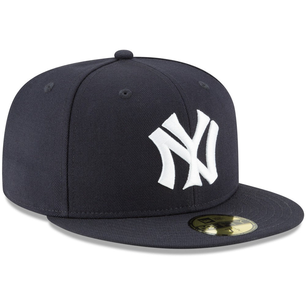 New York Yankees New Era Cooperstown Collection Wool 59FIFTY Fitted Hat - Navy - New Era on Sale