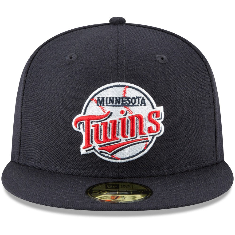 Minnesota Twins New Era Cooperstown Collection Wool 59FIFTY Fitted Hat - Navy - New Era Discount