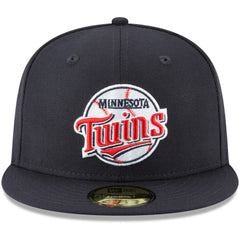 Minnesota Twins New Era Cooperstown Collection Wool 59FIFTY Fitted Hat - Navy - New Era Discount