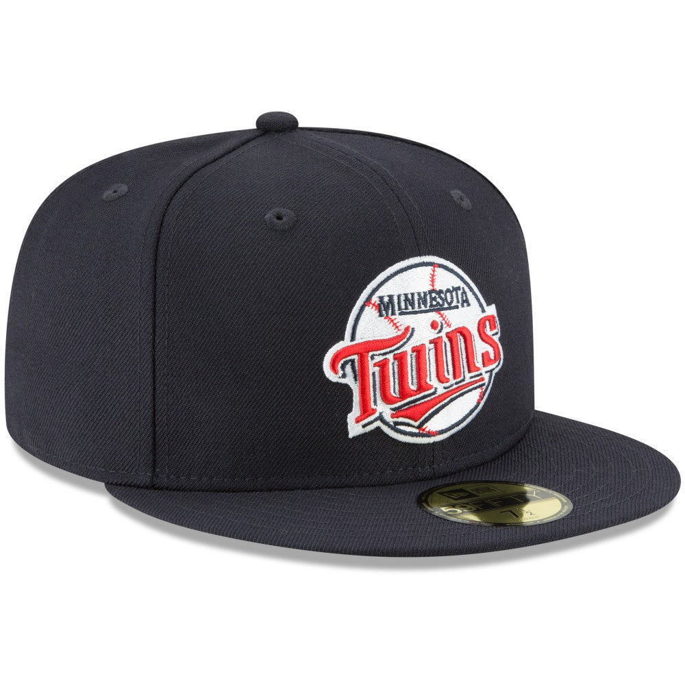 Minnesota Twins New Era Cooperstown Collection Wool 59FIFTY Fitted Hat - Navy - New Era Discount
