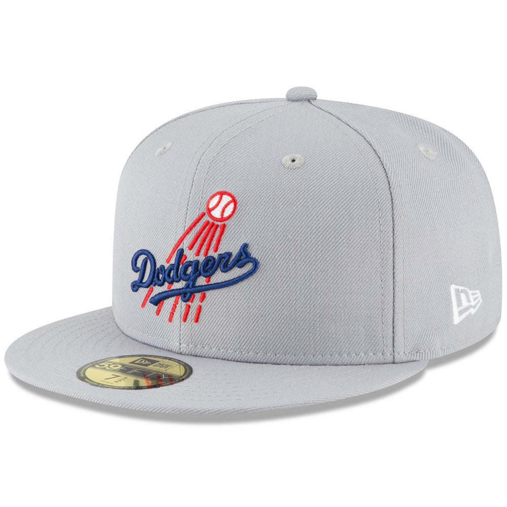 Los Angeles Dodgers New Era Cooperstown Collection Wool 59FIFTY Fitted Hat - Gray - New Era Online