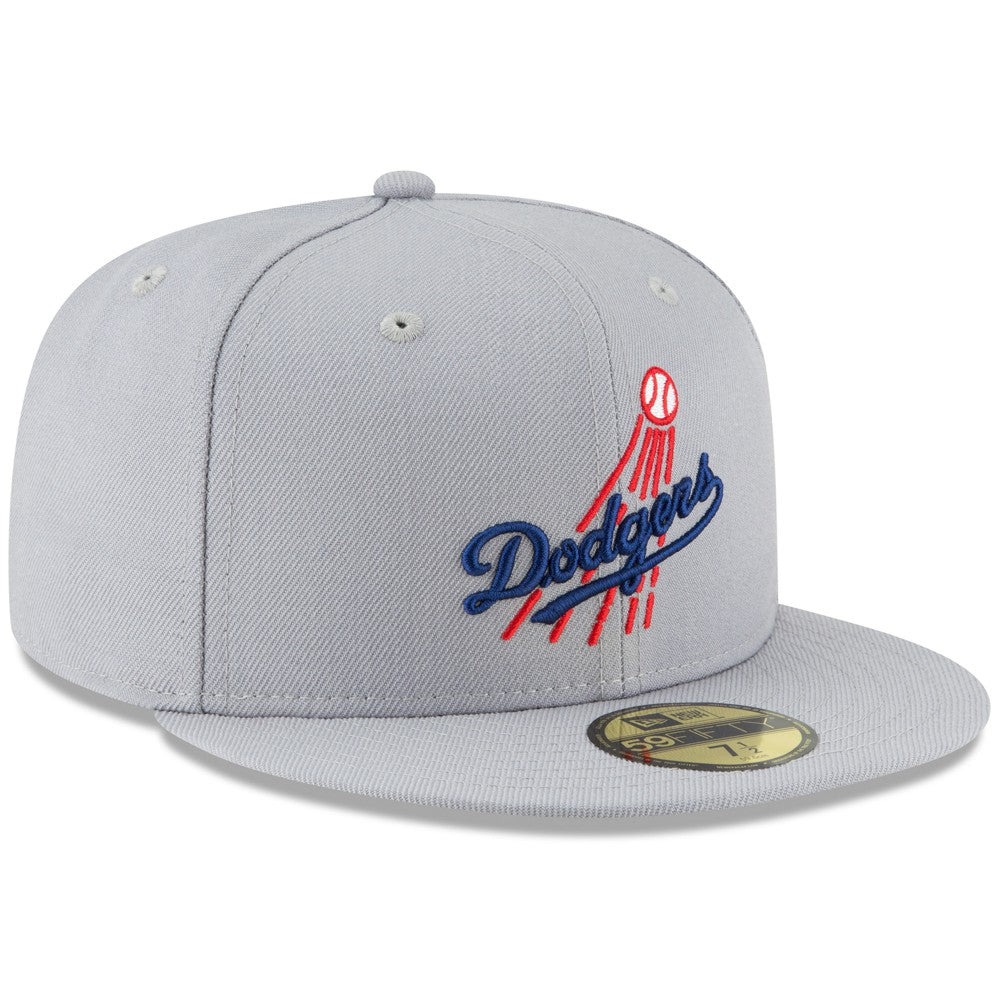 Los Angeles Dodgers New Era Cooperstown Collection Wool 59FIFTY Fitted Hat - Gray - New Era Online