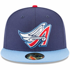 California Angels New Era Cooperstown Collection Wool 59FIFTY Fitted Hat - Navy - New Era Sale