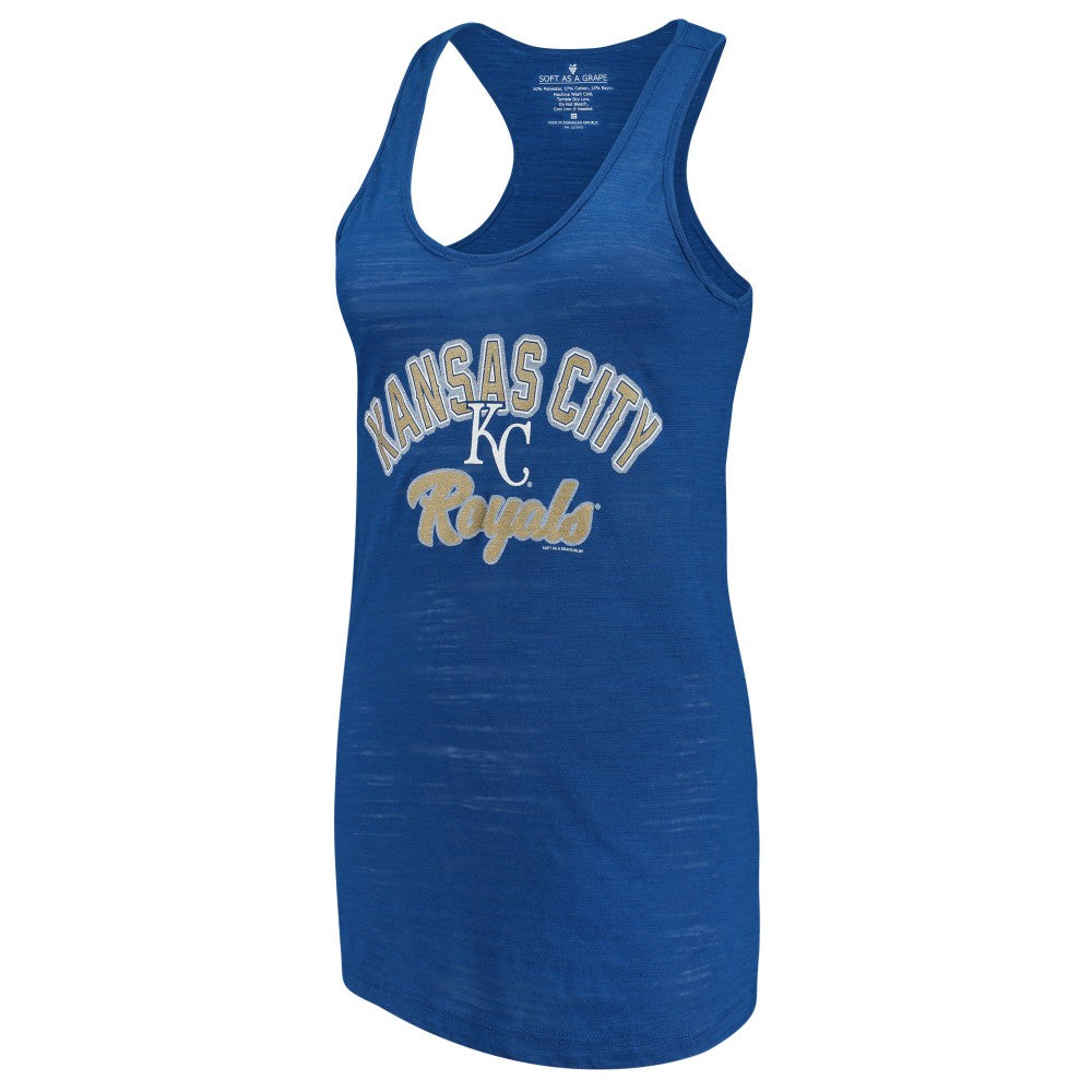 Kansas City Royals Soft as a Grape Women's Multicount Racerback Tank Top - Royal - MLB Sale