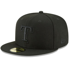 Texas Rangers New Era Primary Logo Basic 59FIFTY Fitted Hat - Black - New Era on Sale