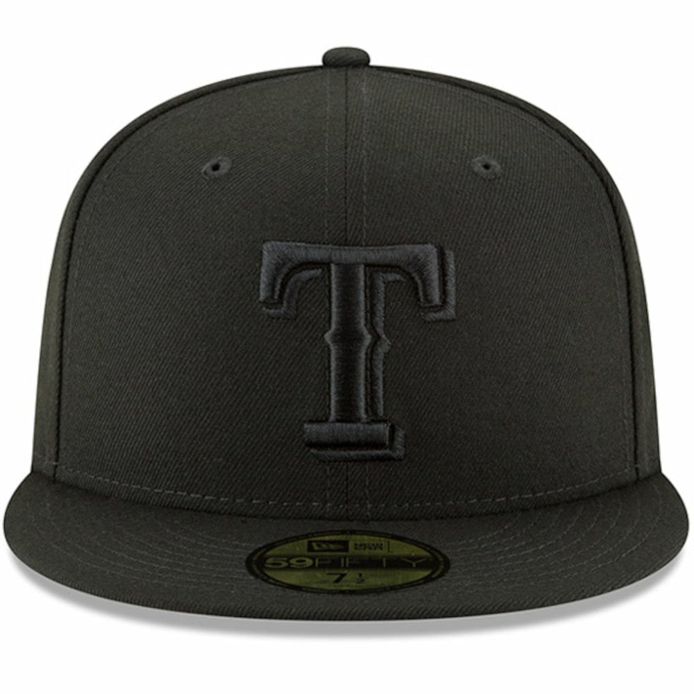 Texas Rangers New Era Primary Logo Basic 59FIFTY Fitted Hat - Black - New Era on Sale